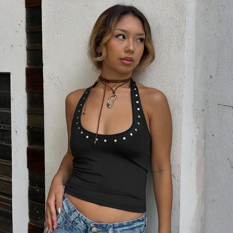 Damen Designer Trägertop mit funkelnden Details R&B
