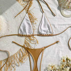 Damen Triangel-Bikini mit verstellbaren Trägersystem und raffinierten Rüschendetails R&B