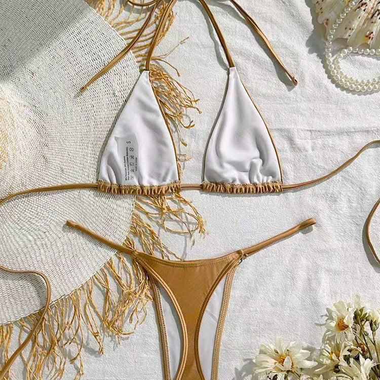 Damen Triangel-Bikini mit verstellbaren Trägersystem und raffinierten Rüschendetails R&B