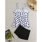 Damen Tankini mit gepolstertem Oberteil und sportlichem Höschen R&B