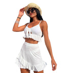 Damen Crop-Top und Rock Set R&B