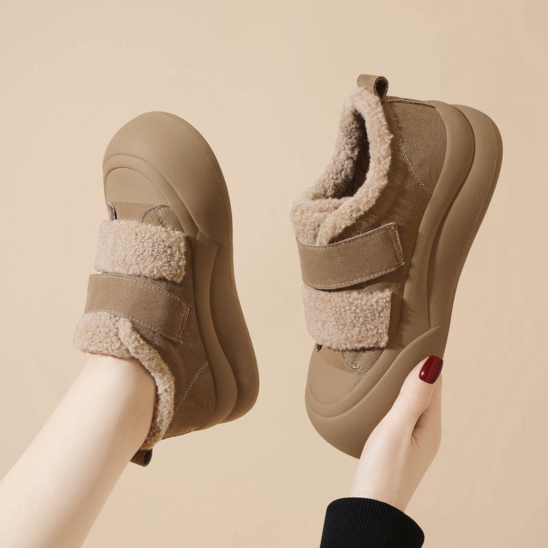 Damen modische Sneaker mit praktischem Klettverschluss und wärmendem Innenfutter R&B