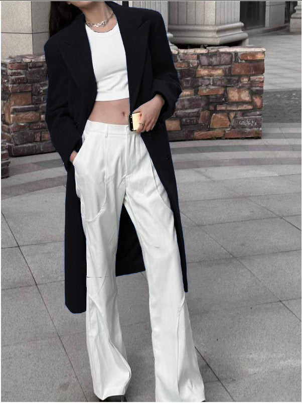 Damen maßgeschneiderter Langblazer mit eleganter Silhouette R&B