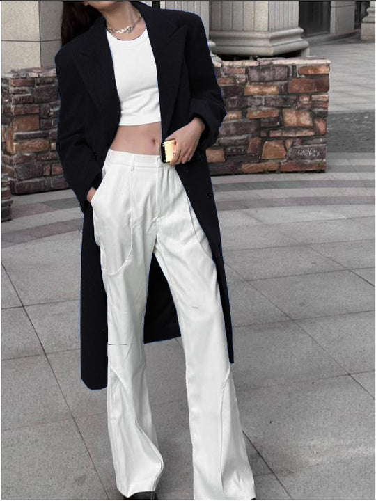 Damen maßgeschneiderter Langblazer mit eleganter Silhouette R&B
