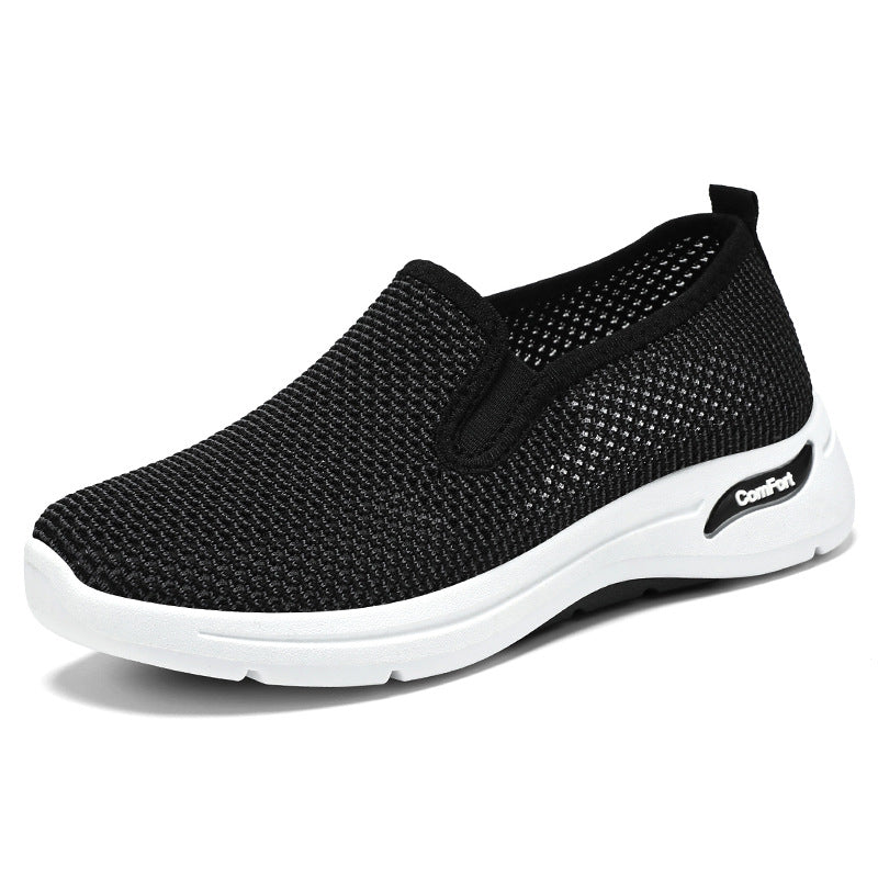 Damen Komfortable Slip-On Freizeitschuhe mit atmungsaktivem Netzdesign