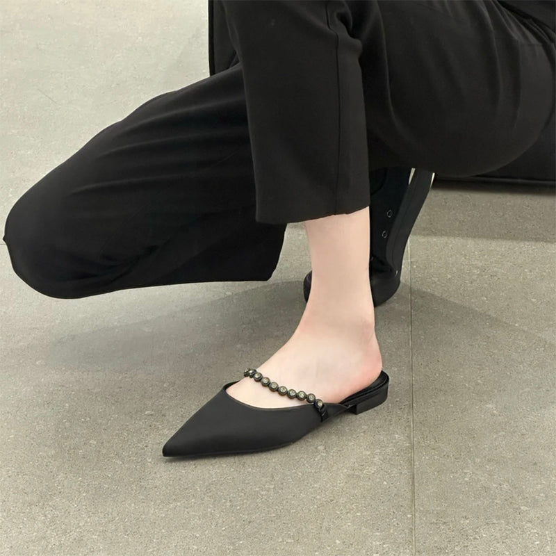 Damen Elegante und funkelnde Pumps mit spitzem Design und glamourösem Akzent R&B
