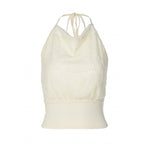 Damen Elegantes Spaghetti-Träger-Top mit floralem Jacquard-Muster und schmaler Passform R&B