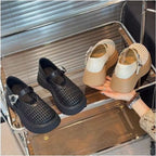Damen Bequeme Clogs mit atmungsaktivem Netzdesign und verstellbarem Riemen R&B