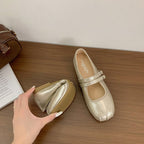 Damen elegante Ballerinas mit doppeltem Riemen und komfortabler Innensohle R&B