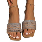 Damen elegante Riemchen-Sandaletten mit glamourösem Strassdesign R&B