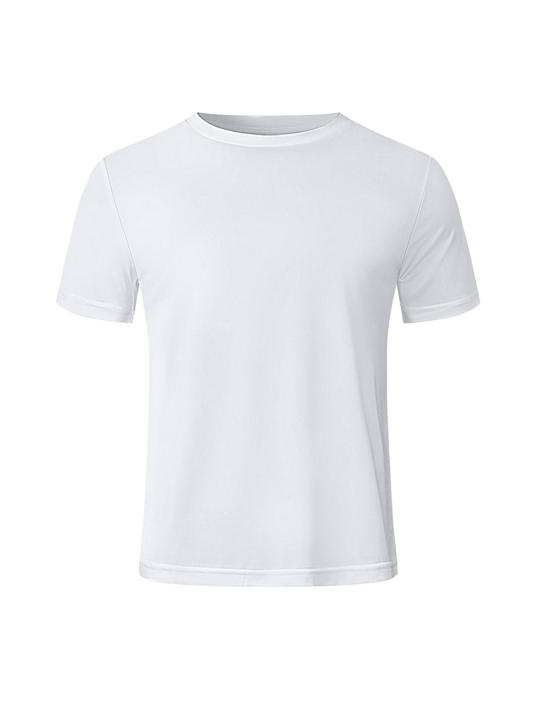 Herren nan meliertes Funktions-T-Shirt mit Rundhalsausschnitt, leichter Baumwollmischung und atmungsaktiver Struktur R&B