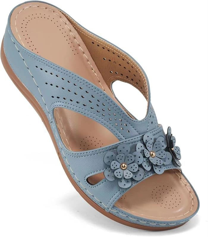 Damen Bequeme Sandalen mit floralem Design und atmungsaktiver Oberflächenstruktur R&B