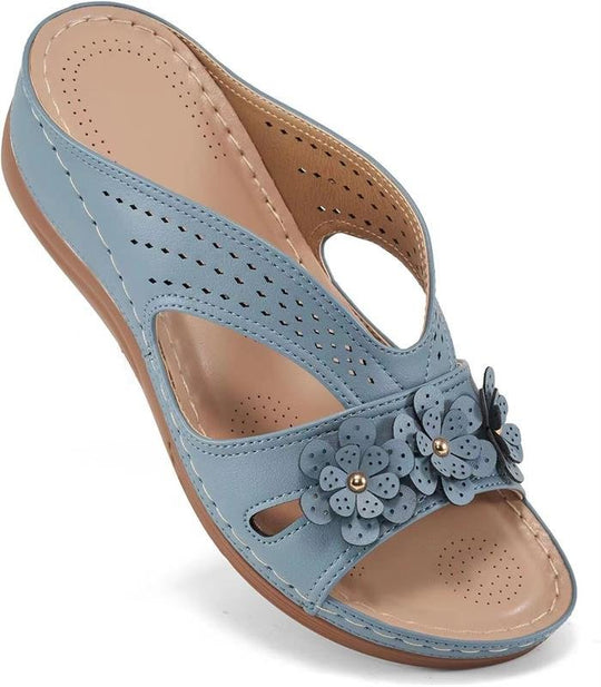 Damen Bequeme Sandalen mit floralem Design und atmungsaktiver Oberflächenstruktur R&B