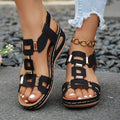 Damen Sandalen mit modischen Cut-Outs und elegantem Schmuckdesign R&B
