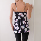 Damen Tankini-Set mit floralem Design und sportlichen Shorts R&B