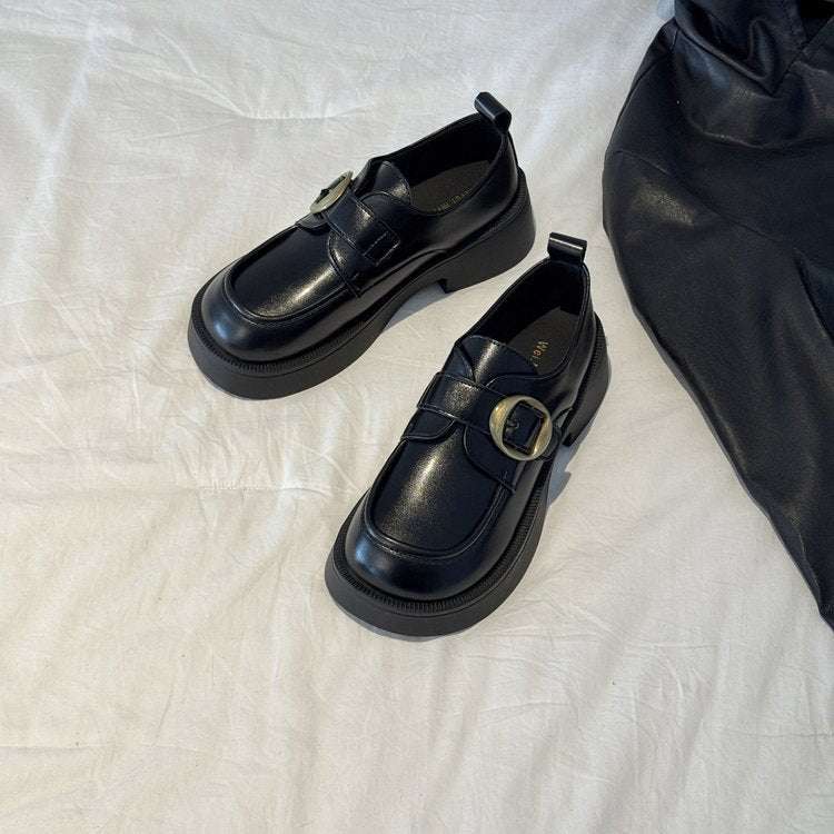 Damen elegante Loafers mit dekorativem Schnallenverschluss und rutschfester Sohle R&B