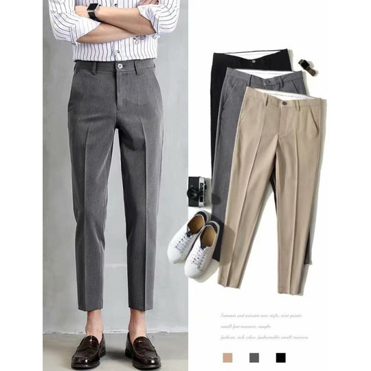 Herren klassische Chino-Hose mit eleganter Passform und subtilen Details R&B