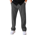 Herren elegante Freizeithose mit seitlichen Eingrifftaschen und geradem Schnitt R&B
