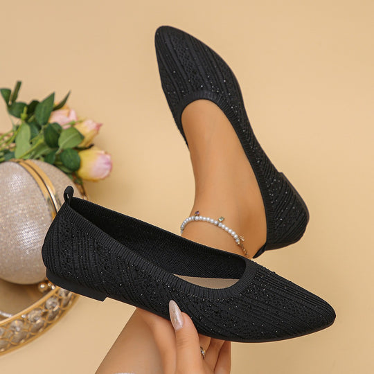 Damen Ballerinas mit funkelndem Glitzerdesign R&B