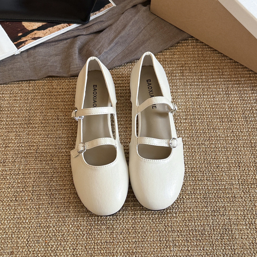 Damen Komfortable Mary Jane Schuhe mit verstellbaren Riemen R&B