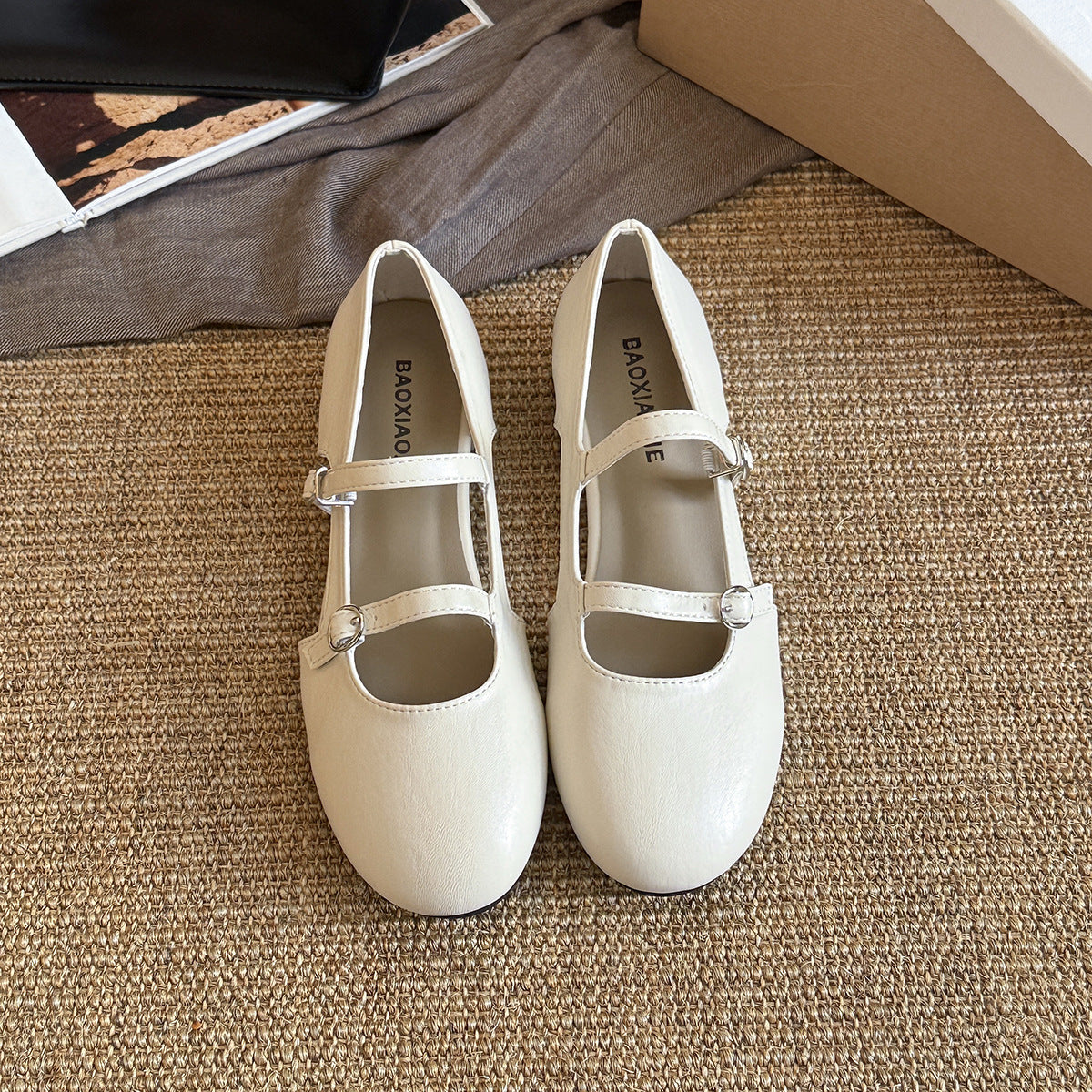 Damen Komfortable Mary Jane Schuhe mit verstellbaren Riemen