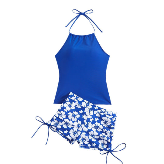 Damen Sportlicher Badeset mit modischen Blumenmuster R&B