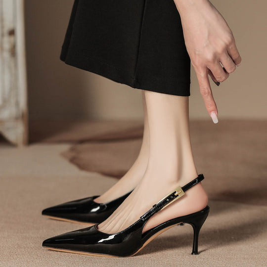 Damen Slingback-Pumps mit elegantem Riemchen und spitzer Zehenpartie R&B