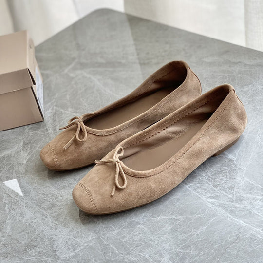 Damen Flache Ballerinas mit zierlichem Schleifenakzent R&B