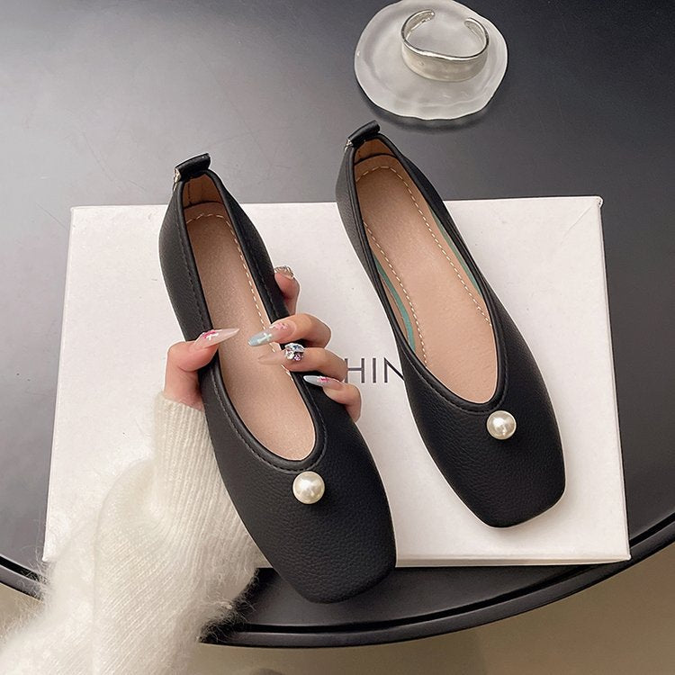 Damen modische Ballerinas mit glamourösem Schmuckdetail R&B