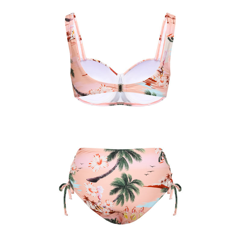 Damen Bikiniset mit hochwertigem Flowerprint und verstellbaren Trägern R&B