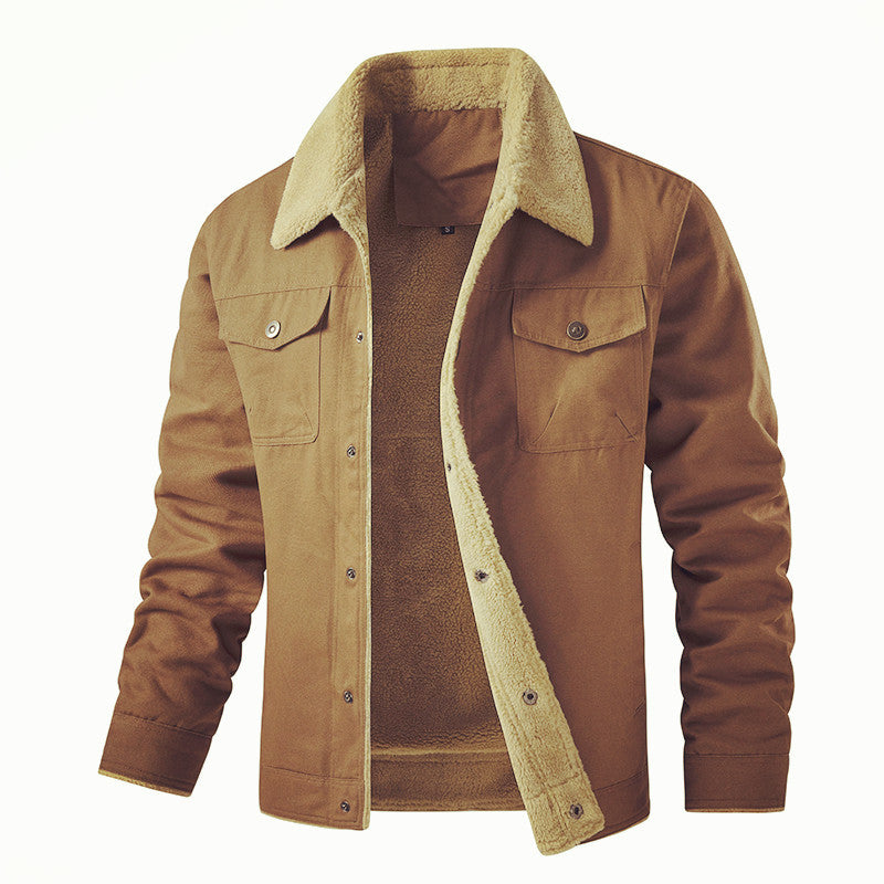Herren gefütterte Utility-Jacke mit Teddyfutter R&B