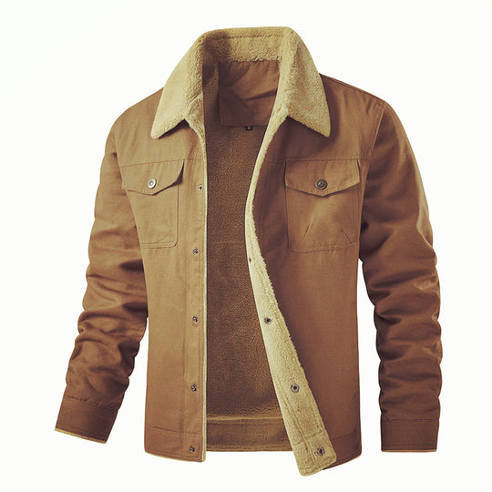 Herren gefütterte Utility-Jacke mit Teddyfutter R&B