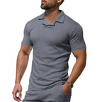 Herren Kurzarm Polo-Shirt mit modernem Stehkragen und atmungsaktivem Material R&B
