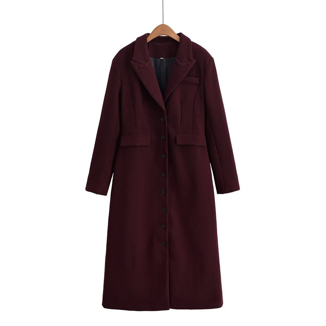 Damen eleganter Bouclé-Mantel R&B