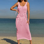 Damen trendiges Strickkleid mit floralem Dekor und raffiniertem Schnitt R&B