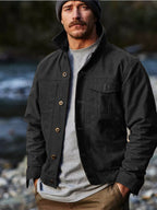 Herren leichte Utility-Jacke mit praktischen Taschen und stylischem Stehkragen