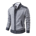 Herren modische Strickjacke mit hohem Kragen und Reißverschluss R&B