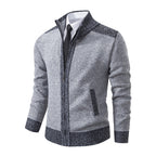 Herren modische Strickjacke mit hohem Kragen und Reißverschluss R&B
