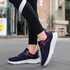 Damen Atmungsaktive Lauf-Sneaker mit elastischem Obermaterial und rutschfester Sohle