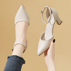 Damen elegante Slingback-Pumps mit modischem Blockabsatz R&B