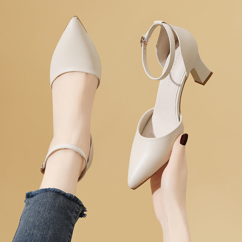 Damen elegante Slingback-Pumps mit modischem Blockabsatz R&B