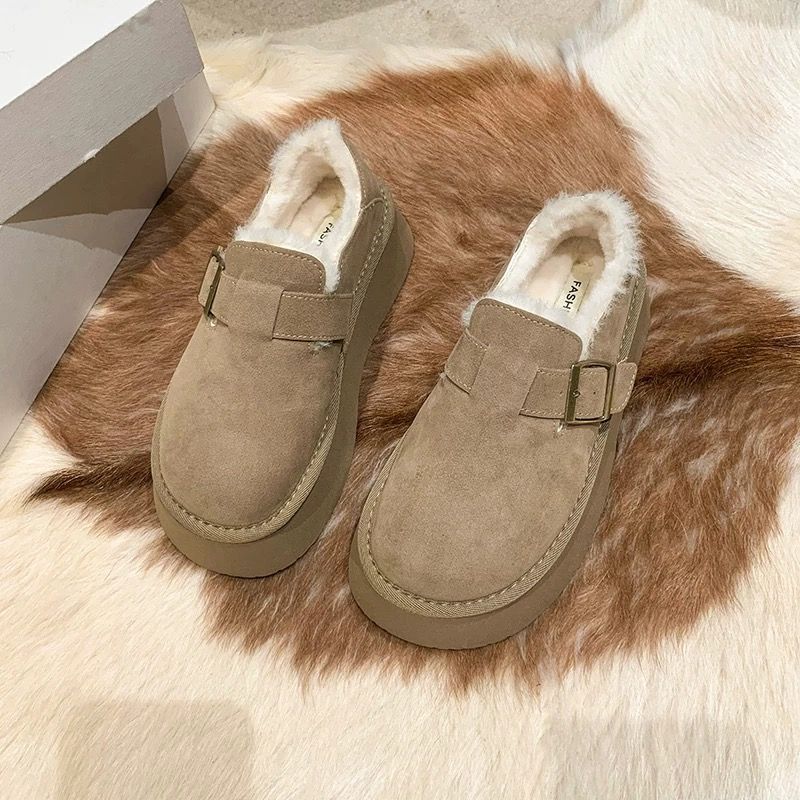 Damen Bequeme Slipper mit Futter und elastischem Riemen R&B
