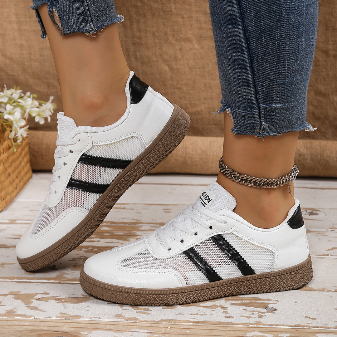 Damen Atmungsaktive Freizeitsneakers mit sportlichem Mesh-Obermaterial und flexiblem Sohlenprofil R&B
