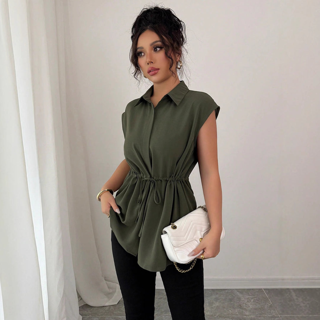 Damen lässige Bluse mit tailliertem Schnitt R&B