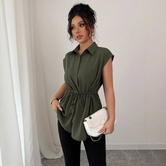 Damen lässige Bluse mit tailliertem Schnitt R&B