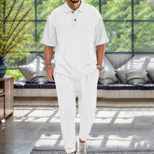 Herren lässiger Freizeitanzug mit modischem Strukturdesign R&B