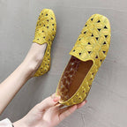 Damen Ballerinas mit floralem Cut-Out-Design und bequemer Innensohle R&B