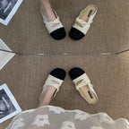 Damen Modische Ballerina-Pantoletten mit eleganter Perlenverzierung R&B