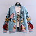 Damen Gestickter Strickcardigan mit verspieltem Disney-Motiv