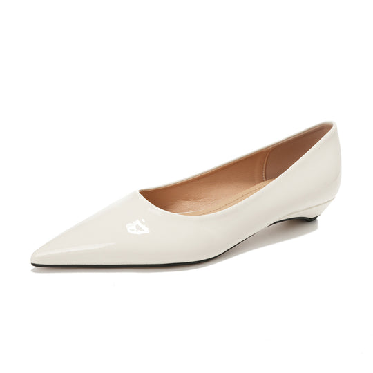 Damen spitze Ballerinas mit glänzendem Lackfinish und elegantem Design R&B